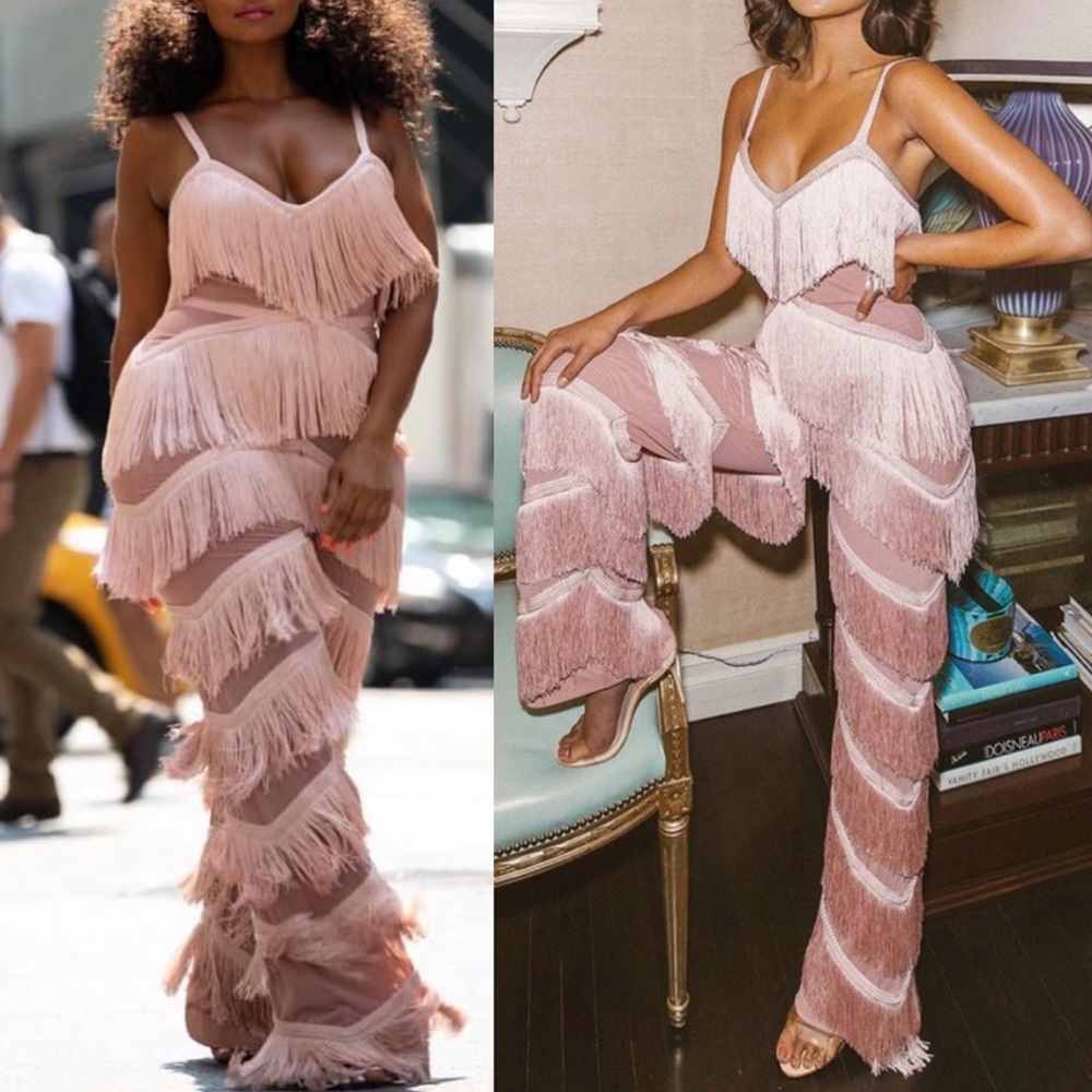 House of CB Fringe Jumpsuit